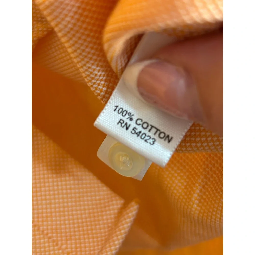 Banana Republic Orange Egyptian Cotton Dress Shirt Men's M 15-15.5‎ Fitted